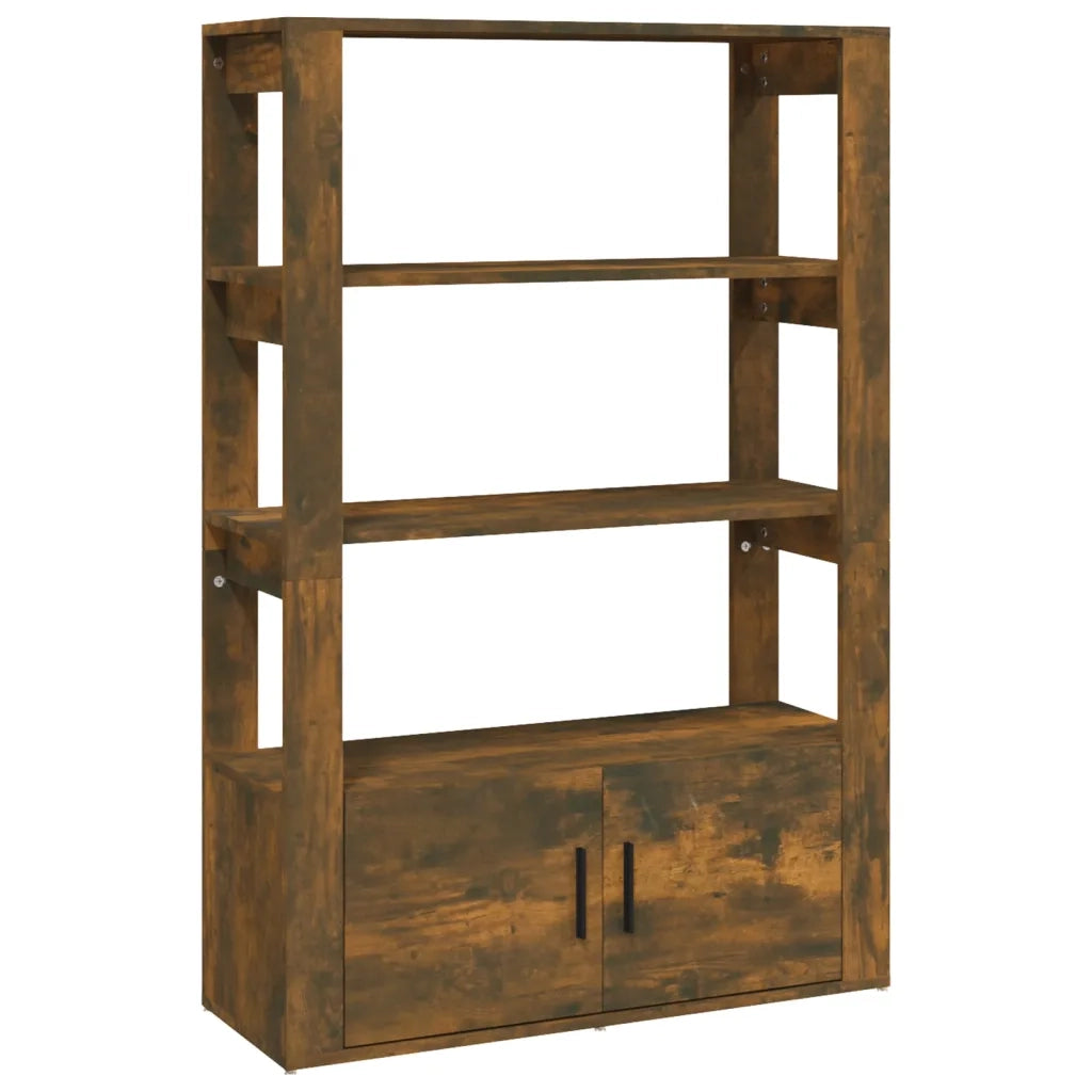 Credenza Rovere Fumo 80x30x119,5 cm in Legno Multistrato 819473