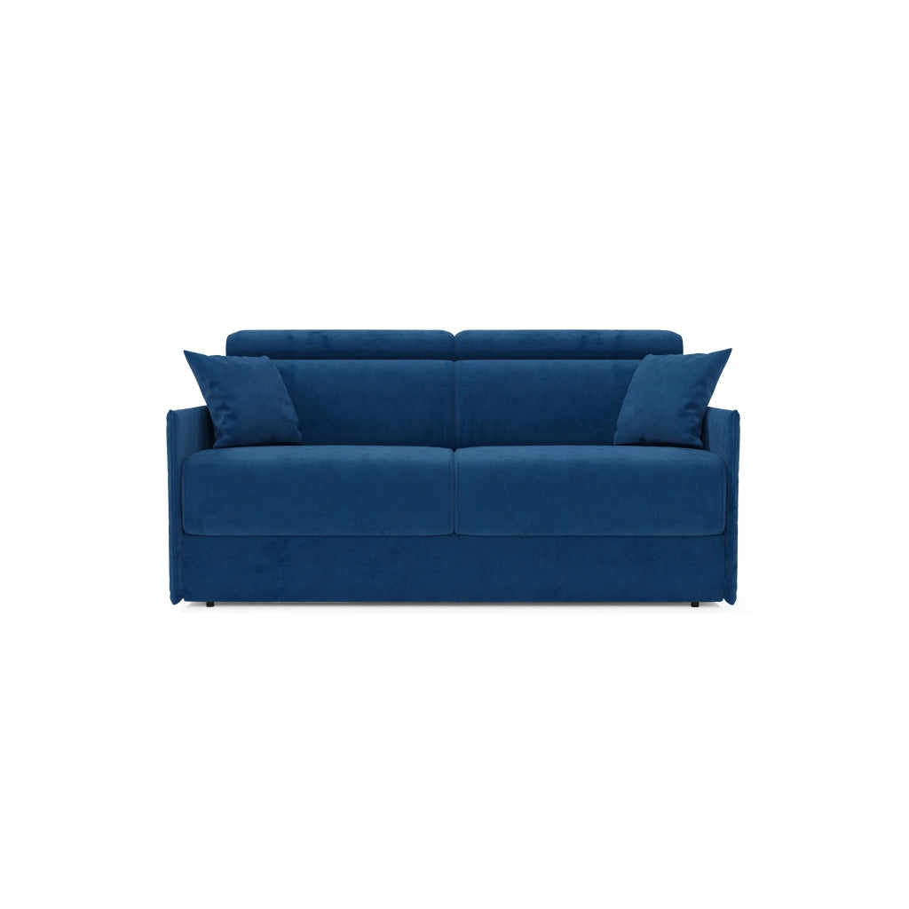 Miryam Divano letto con poggiatesta reclinabili e comfort maxi - design compatto in morbido tessuto smacchiabile T31 149 cm blu