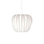 Sospensione Bianco in Metallo Cromato Cm. 19 x 16h