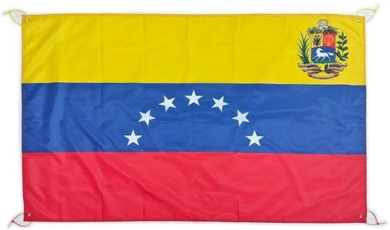 Bandiera Venezuela 7 stelle - grande, adatto per uso su balcone - 1 pezzo - 150 x 90 cm