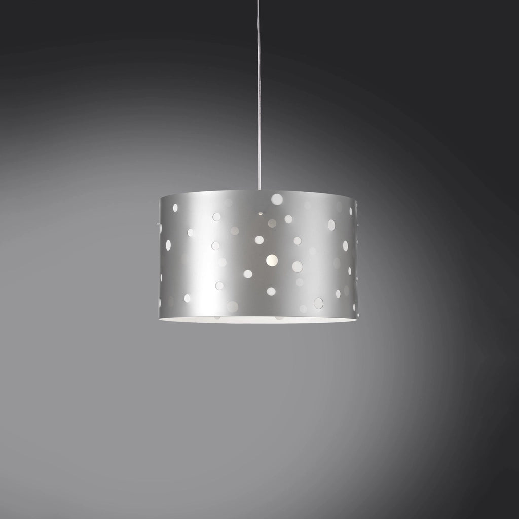 Lampadario Moderno Pois Polilux ® Argento Materie Plastiche Bianco 3 Luci E27
