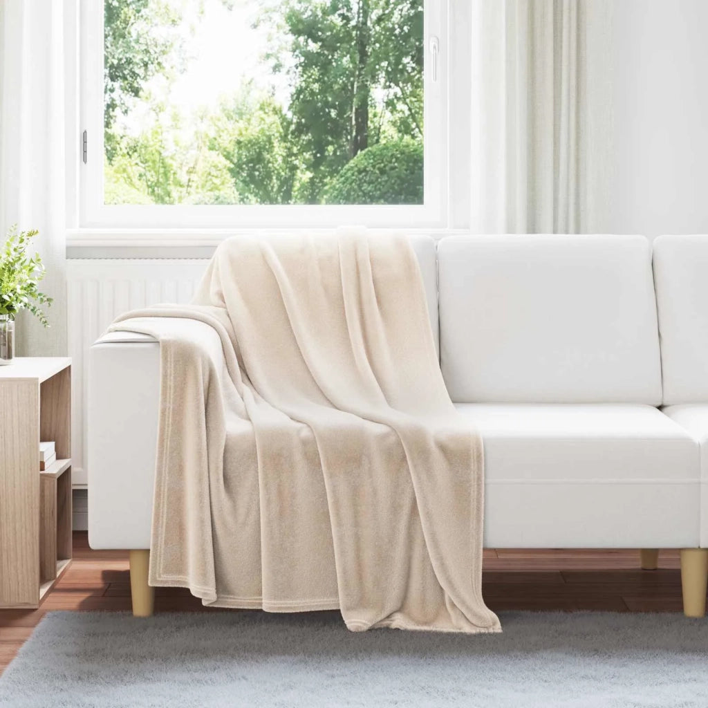 Coperta Beige 130 x 150 cm Panno