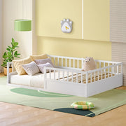 Letto Montessori Singolo con Doghe e Sponda ¨C MINIMAL ¨C Pino Bianco 140x200
