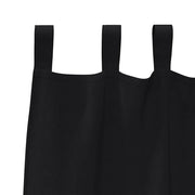 Tende Oscuranti | Tende Blackout con Anelli 2 pz Nero 245 x 140 cm Poliestere