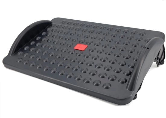 Accessorio per ufficio - Sostegno per piedi ergonomico e regolabile - Realizzato con plastico riciclato - 42 x 29 x 7,5 cm - Accessorio per ufficio - Superficie antiscivolo - Prodotto in UE (1 pezzo)