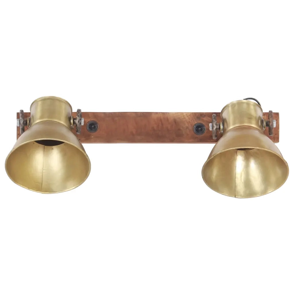 Lampada da Parete in Stile Industriale Ottone 45x25 cm E27 CFW8251084