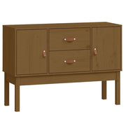 Buffet credenza cassettiera armadio mobile contenitore organizer per cucina soggiorno salotto 110 x 40 x 78 cm legno massello di pino marrone 02_0035735