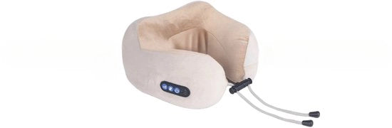 Massaggio cervicale elettrico con cuscino a U in forma di cuscino multifunzionale per uso domestico Cuscino portatile e ricaricabile per la schiena e il collo - Marrone