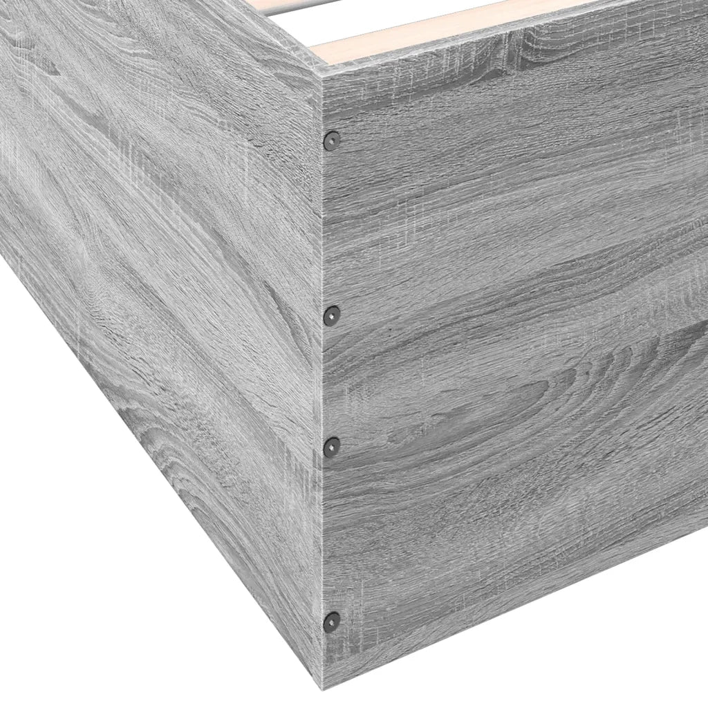 Giroletto-Struttura Letto Grigio Sonoma 90x200 cm in Legno Multistrato 345092