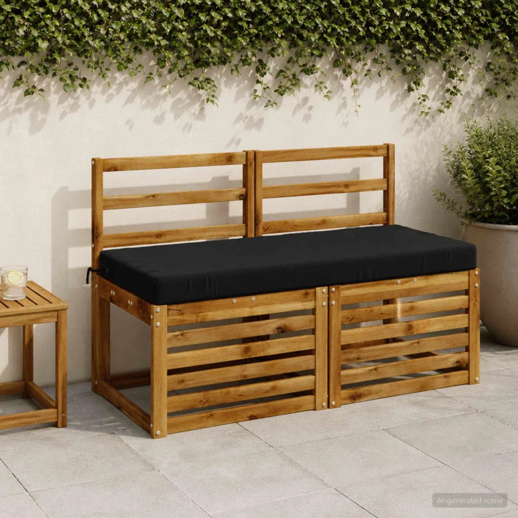 Cuscini per Panchina a 2 Pezzi SOEST 2 pz 100% Poliestere Nero 950155
