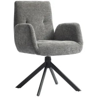 Poltrona, Sedia da accentuare, design moderno, girevole, fino a 120 kg, Grigio Scuro
