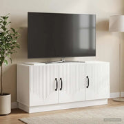 Mobile TV Bianco Lucido 99 x 34,5 x 47 cm Legno ingegnerizzato 895409