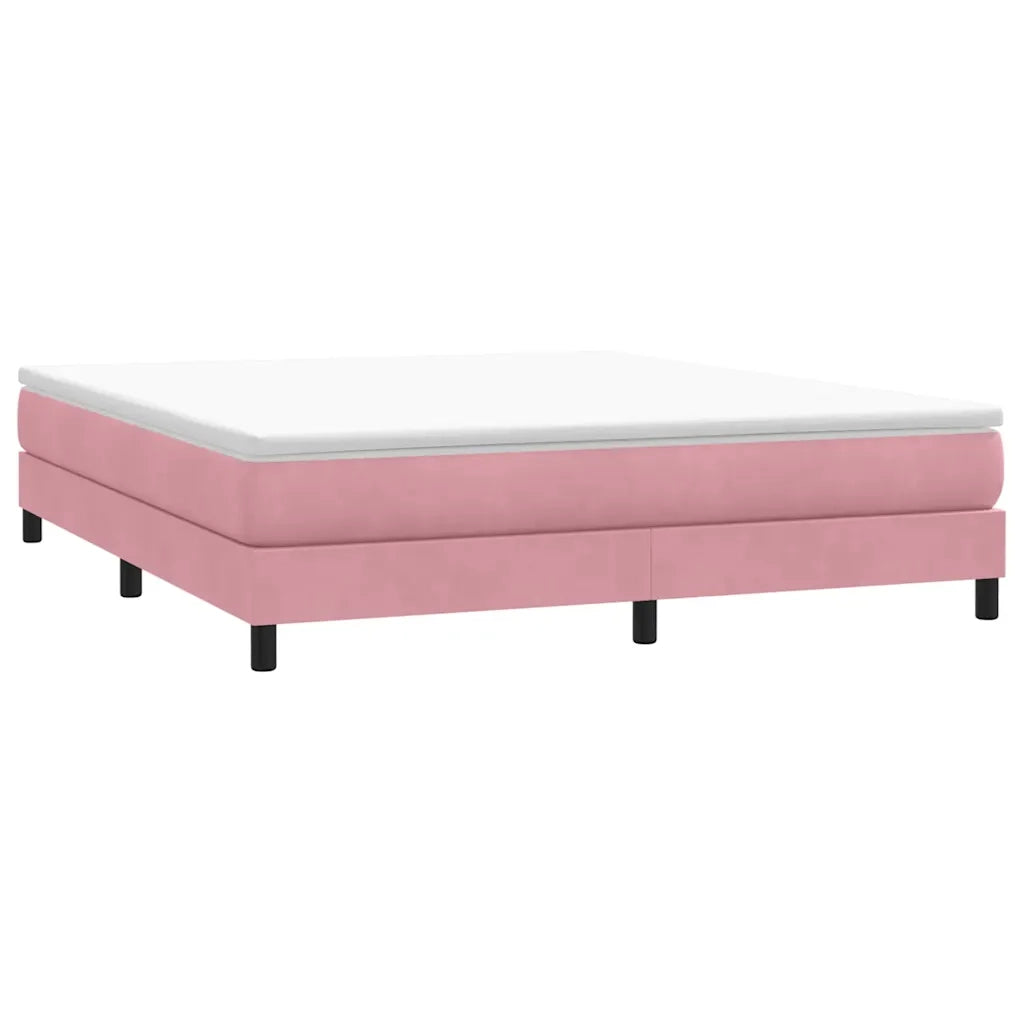 Giroletto a Molle senza Materasso Rosa 180x210 cm in Velluto 3315842