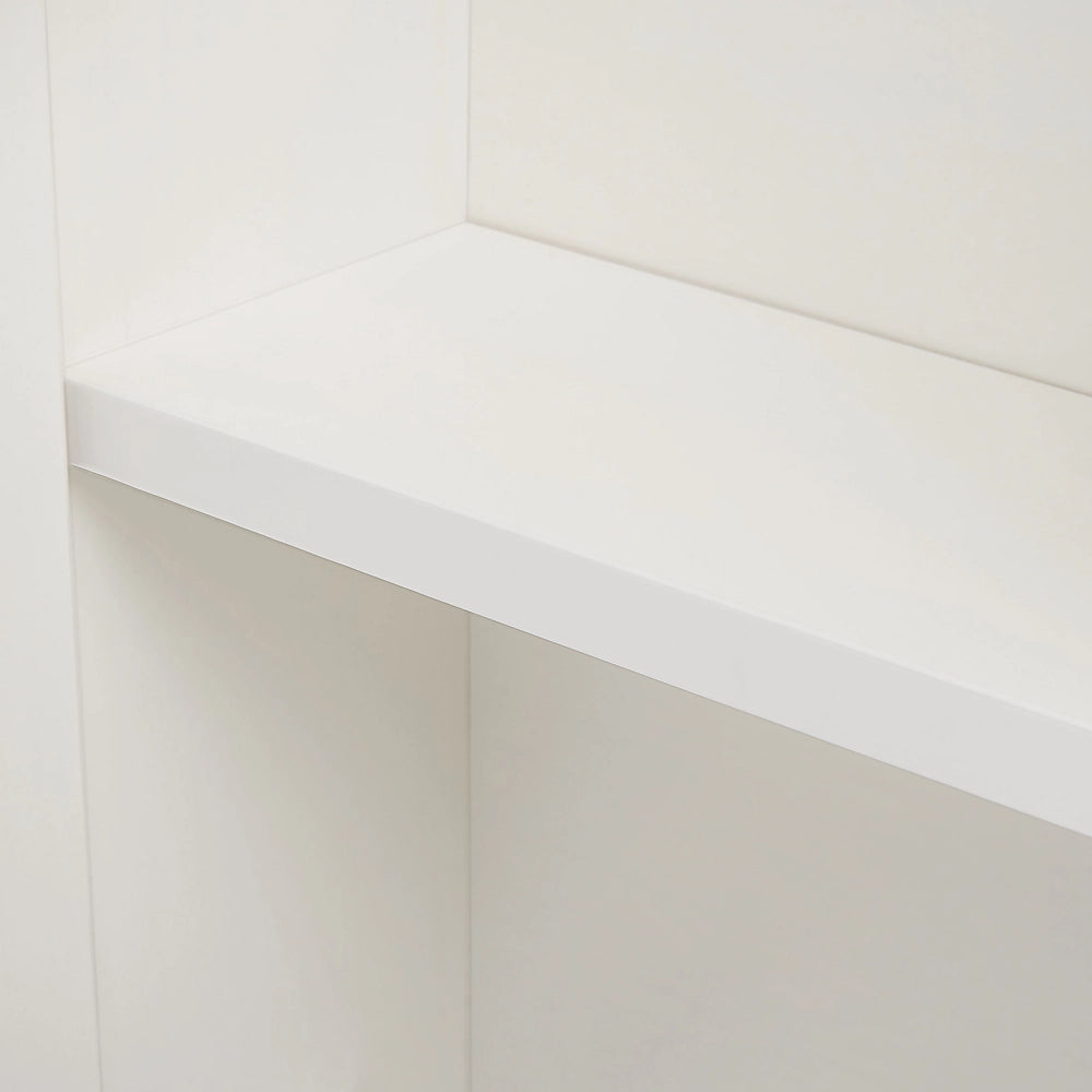 Armadietto a specchio per bagno in compensato bianco 80 x 70 cm Scaffali pensili a 2 ante