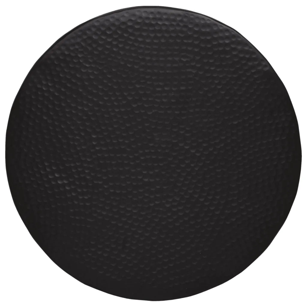 Tavolino da Salotto in Alluminio Martellato Ã˜ 50x30 cm Nero