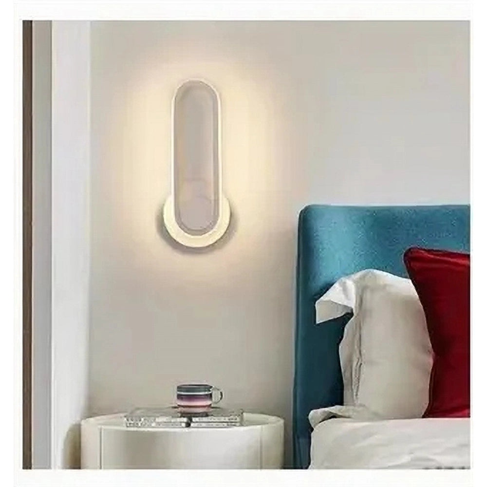 Trade Shop - Applique Da Parete Led 13w Ovale Verticale Orientabile Bianco Luce Naturale 50322 -
