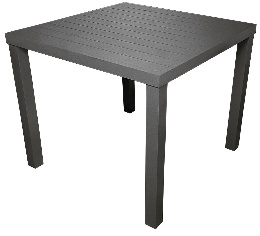 Tavolo da Giardino 80x80 cm in Alluminio San Vincenzo Grigio