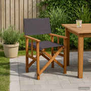 Sedie da Regista 2 pz in Legno Massello di Acacia 45947