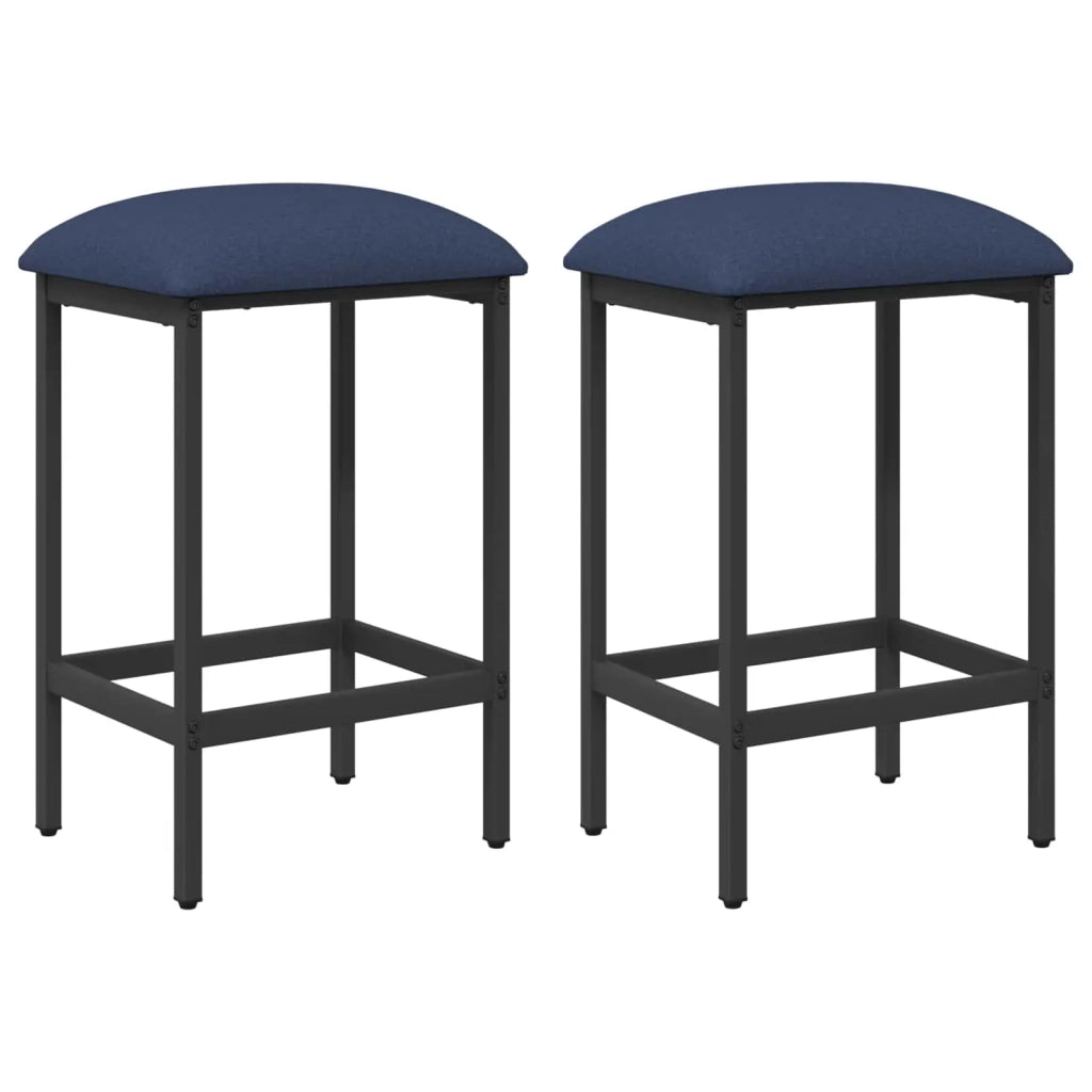 Sgabello da bar 2 pcs Blu 40 x 32 x 74 cm Legno ingegnerizzato 8006180