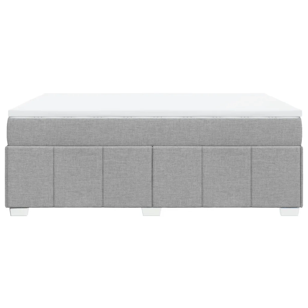 Giroletto a Molle con Materasso Grigio Chiaro 140x200cm Tessuto 3285477