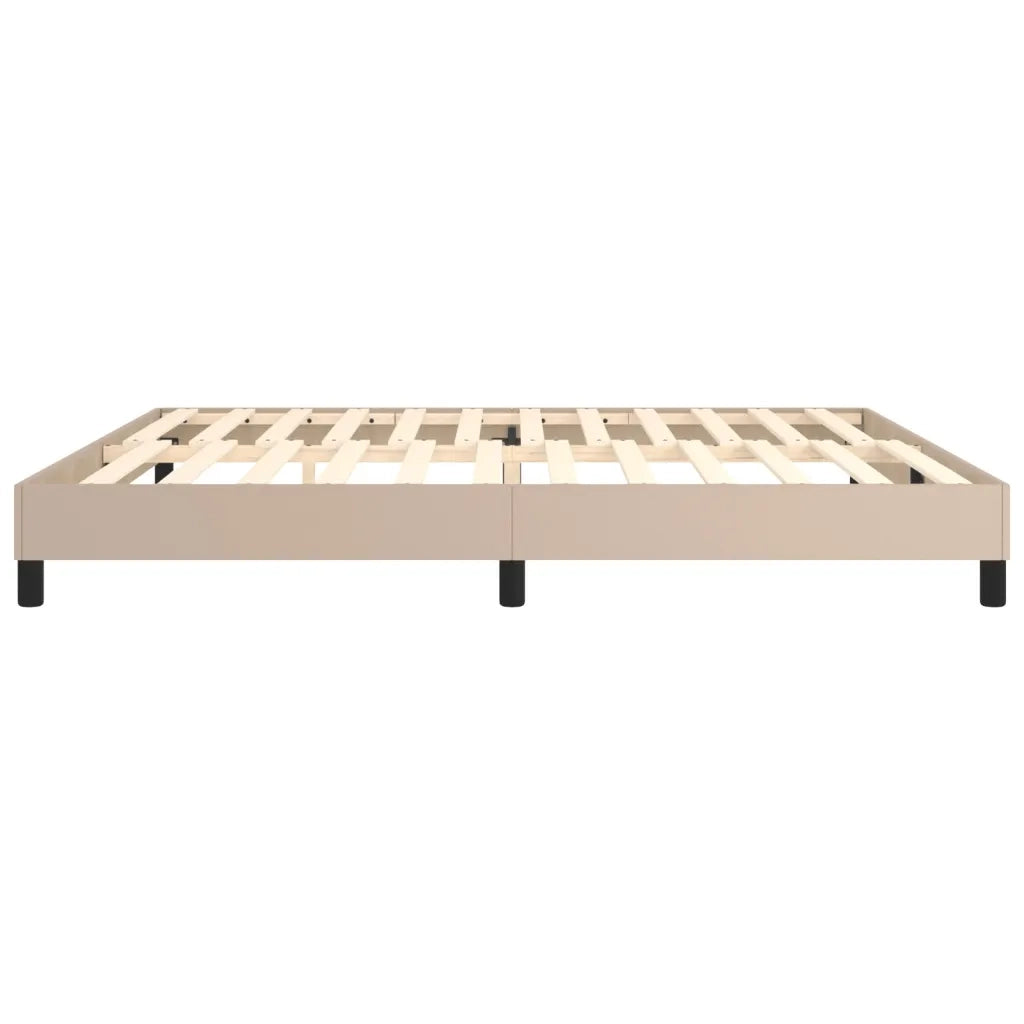 Struttura Letto a Rete a Molle Cappuccino 200x200 cm in Similpelle 3120723