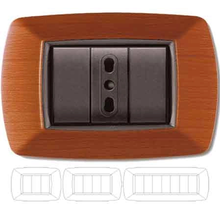 PLACCA COPRINTERRUTTORE LEGNO CHIARO 'MYLIFE' 7 moduli - EC ELETTROCANALI