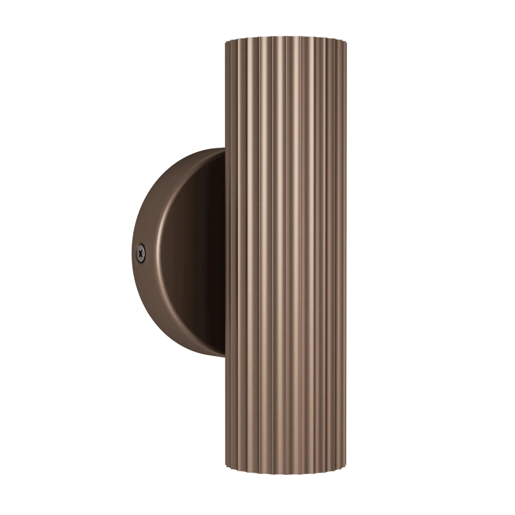 Applique Moderna Portillo Alluminio Bronzo 2 Luci Gu10 Ip20