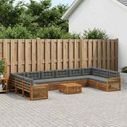 Set divani 11 pz Legno di Acacia Massello 3383930