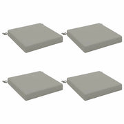 Cuscini per Sedia in 4 Pezzi SOEST 4 pz 100% Poliestere Grigio 944488