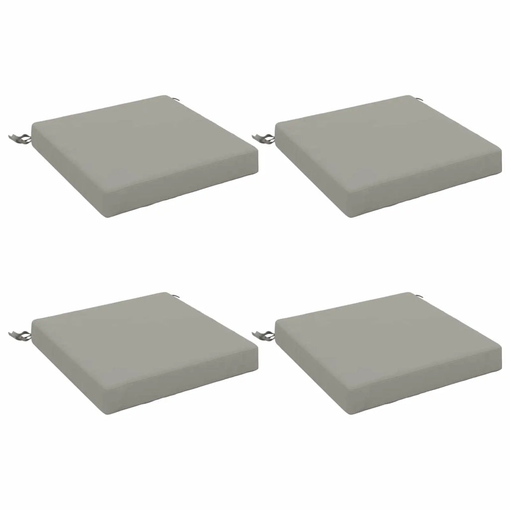 Cuscini per Sedia in 4 Pezzi SOEST 4 pz 100% Poliestere Grigio 944488