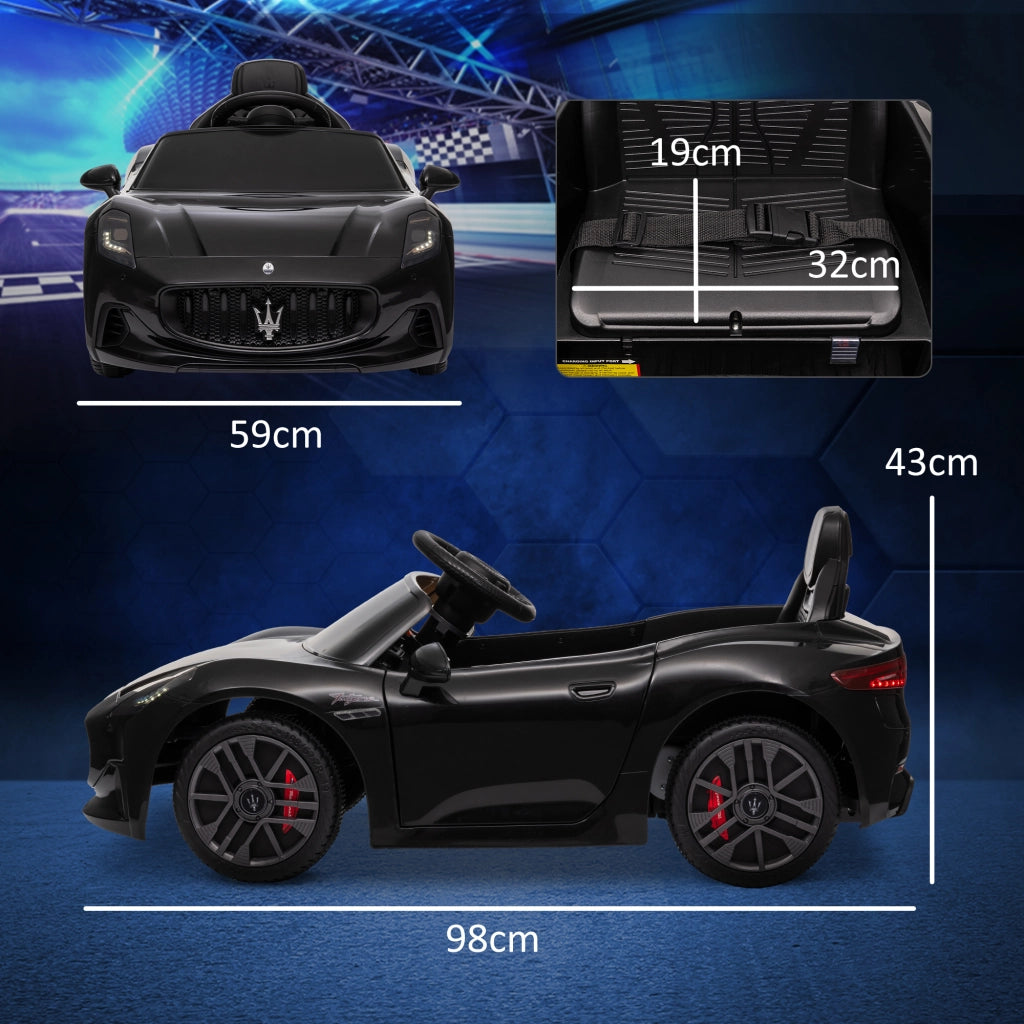 Auto elettrica per bambini Maserati Gran Turismo Folgore ¨C zephmum ¨C 12V telecomando nero