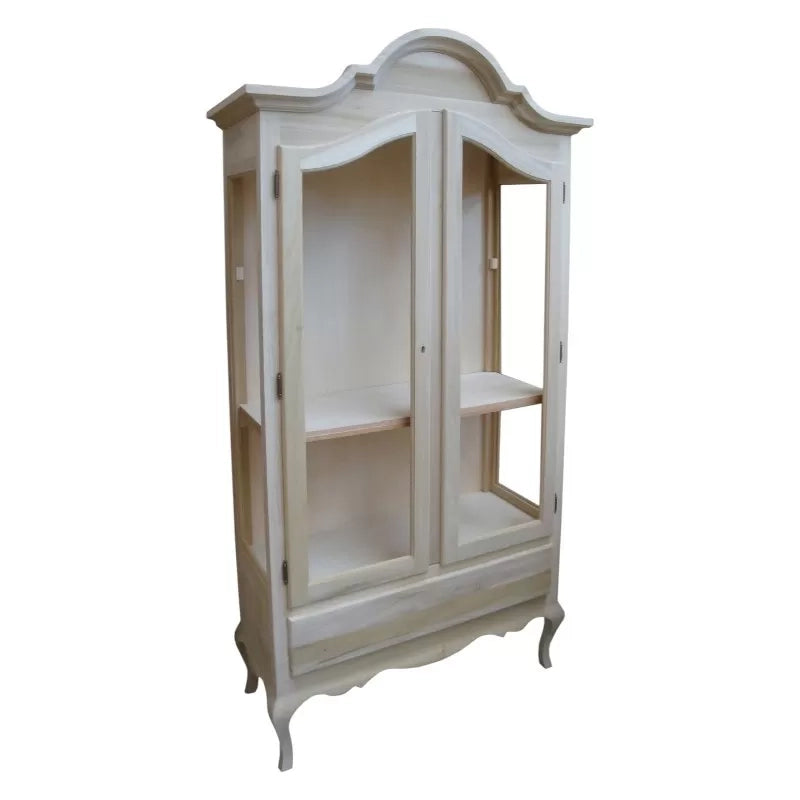 Vetrina sagomata cappello gendarme grezza legno 104x45x196 (3065) - Mobili 2G