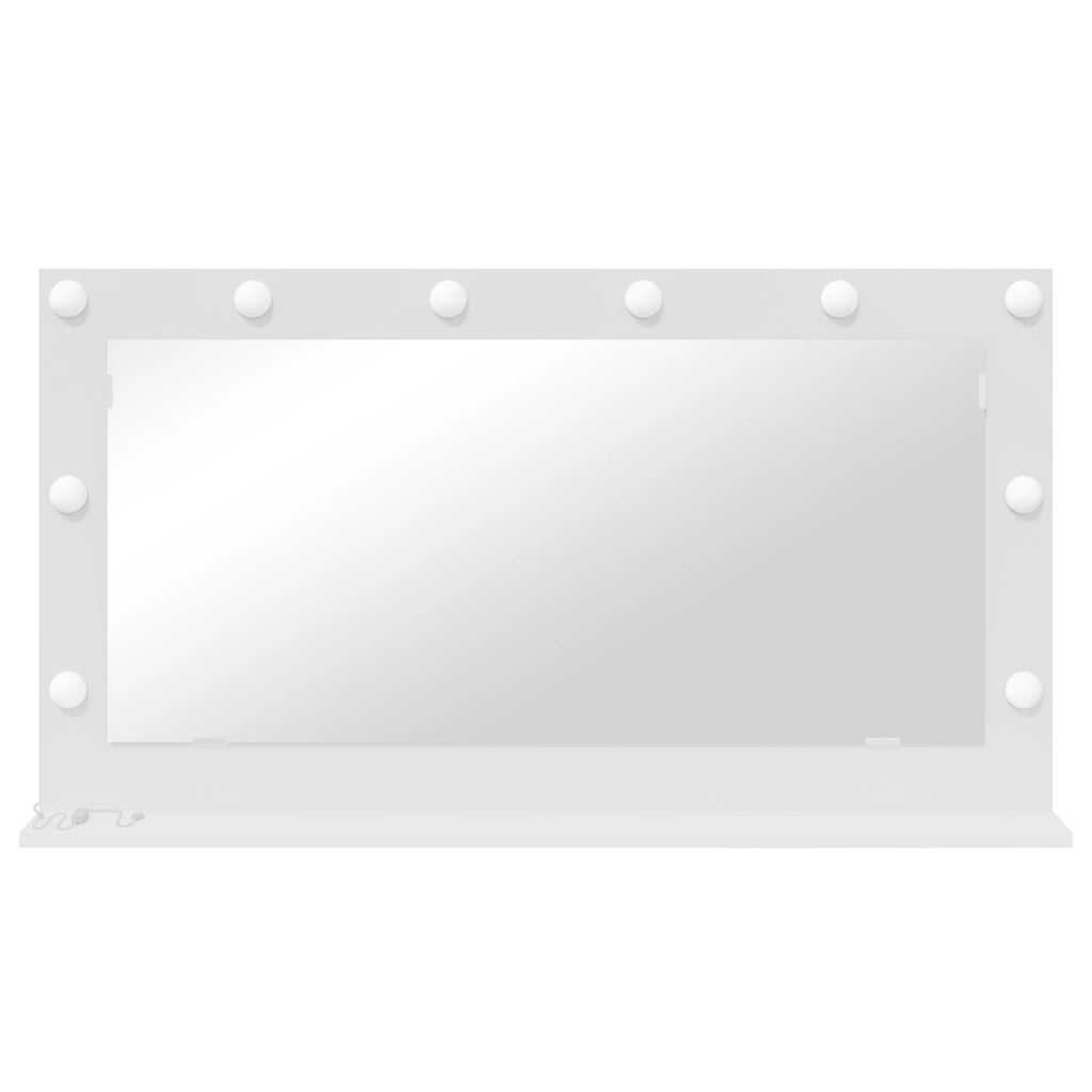 Specchio da Toeletta con luci LED Bianco 100x55x18 cm