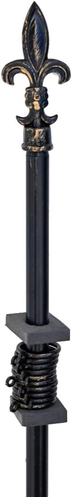 Bastone Tenda Estendibile 120-210 cm Ferro Asta Anelli Staffe Stile Antico Lancia