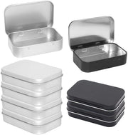 Set di contenitori di conservazione 6 pezzi - Rettangolare - Acciaio inossidabile - Argento/Nero - 9,5 x 6 x 2,1 cm - Duraturo e resistente - Contenitore di conservazione in acciaio inossidabile