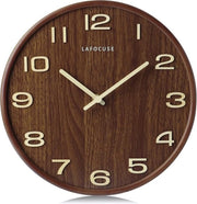 Orologio da Parete a Batteria - Silenzioso - Ideale per la Sala da Pranzo - 30,5 cm - Marrone - Cornice in Legno