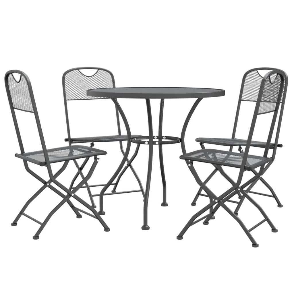 Set da pranzo da giardino 5 pz rete metallica antracite 02_0014774