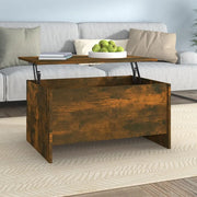 Tavolino Salotto Rovere Fumo 80x55,5x41,5 cm Legno Multistrato 819269