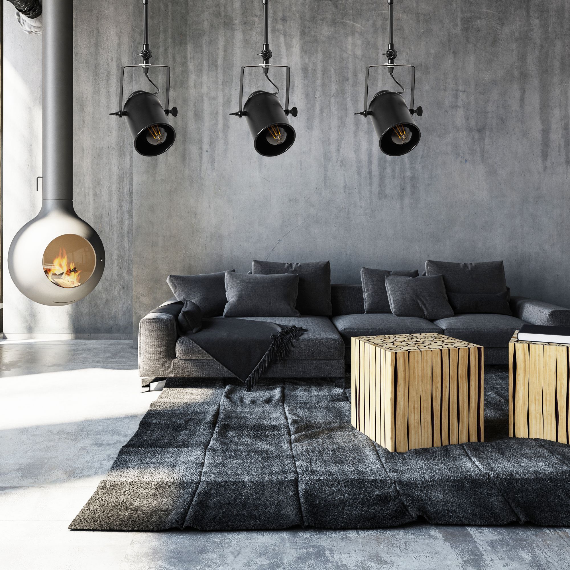 Riflettore Lampada Mobile Spot Da Soffitto Triplo Nero E27 APP487-3C