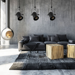 Riflettore Lampada Mobile Spot Da Soffitto Triplo Nero E27 APP487-3C