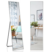 Specchio a figura intera 160 x 40 cm vetro infrangibile con elegante cornice in lega di alluminio argentata antiruggine 20_0012875