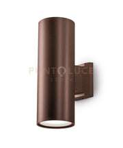 GES1008- APPLIQUE IN ALLUMINIO 2 LUCI ATTACCO E27 COLORE RUGGINE IP65