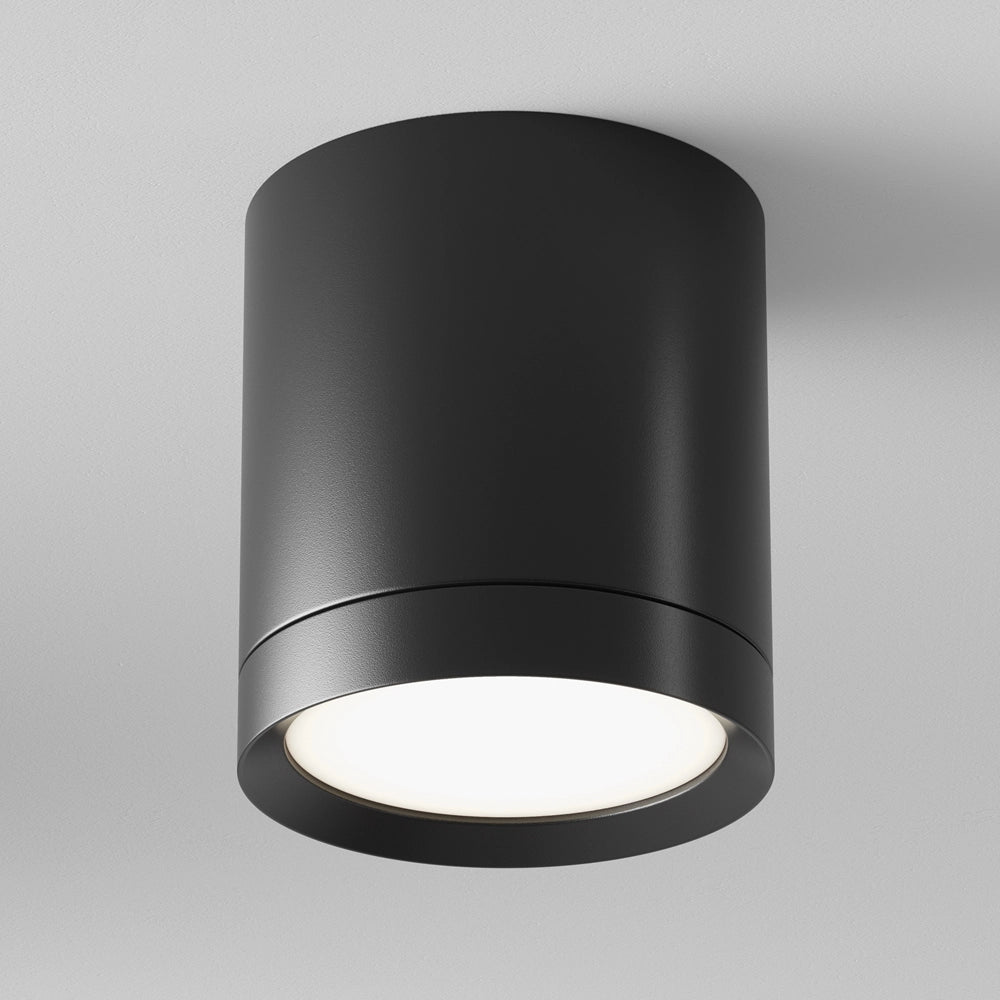 Plafoniera a soffitto tubolare nera Maytoni Hoop GX53