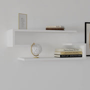 Vallarsa, Mensola 2 Ripiani, 60x20x15h cm Bianco