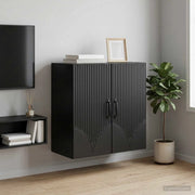 Mobiletto a muro Nero 59 x 31 x 60 cm Legno ingegnerizzato 898916