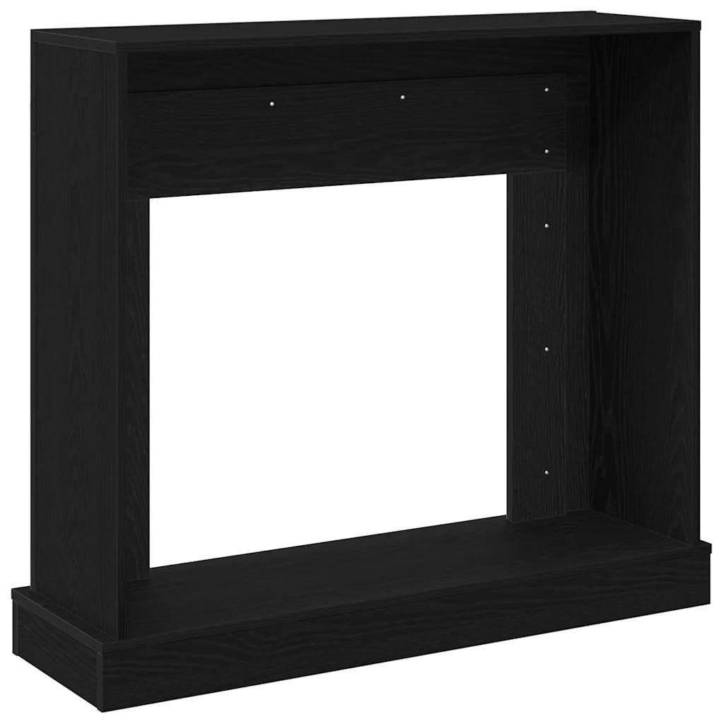 Cornice per Camino-Rivestimento per Camino Rovere Nero 100x30x87,5 cm in Truciolato