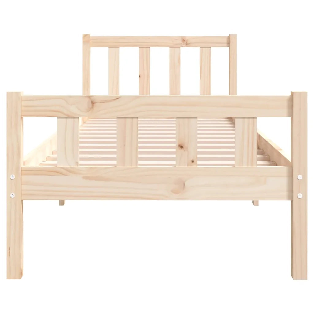 Giroletto-Struttura Letto in Legno Massello 90x190 cm Single 905139