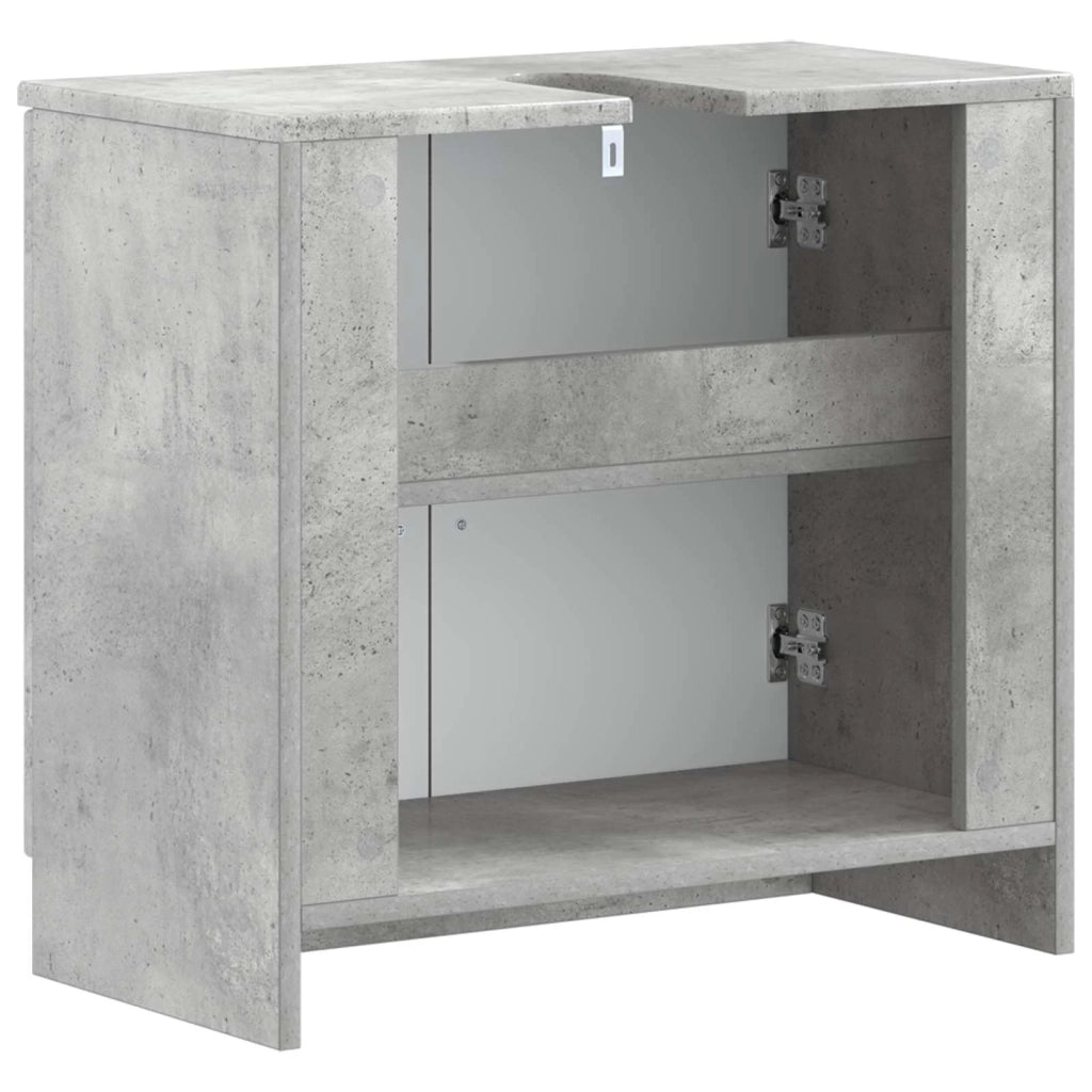 Armadio per Lavabo da Bagno UTRECHT Grigio Cemento 897668