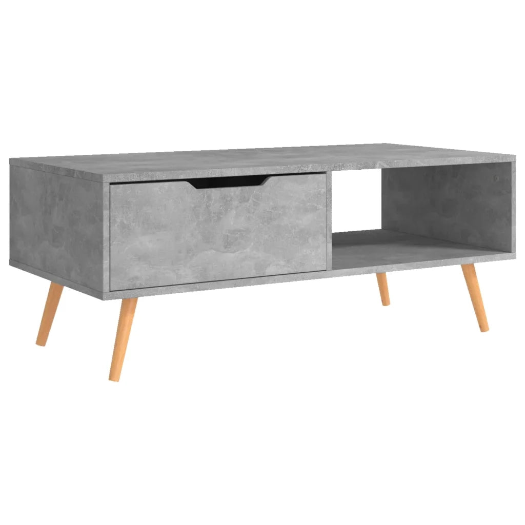Tavolino da CaffÃ¨ Grigio Cemento 100x49,5x43 cm in Truciolato
