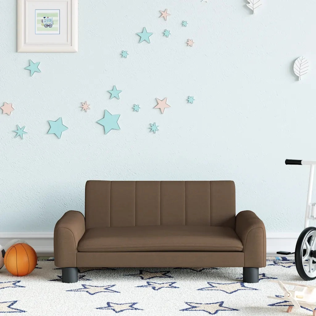Divano | Divano da soggiorno | Sofa per Bambini Marrone 70x45x30 cm in Tessuto